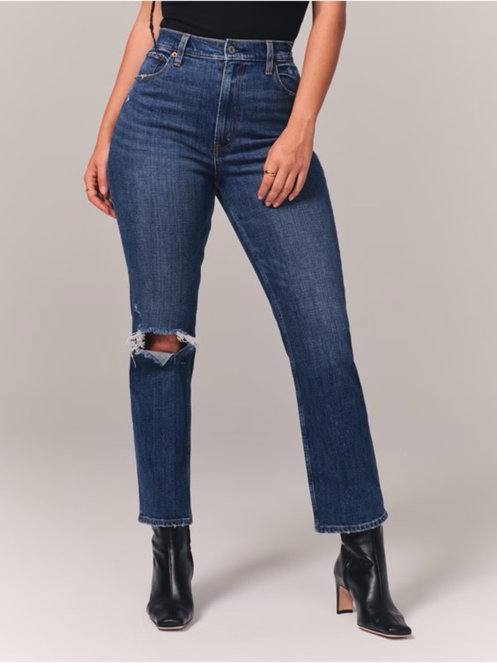 Abercrombie Curve Love Ultra High Rise Ankle Straight